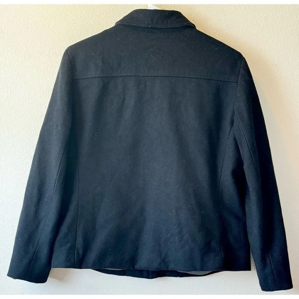 J. Crew Women's Wool Blend Lined Zip Up Mid Waist Jacket Medium - Picture 4 of 10